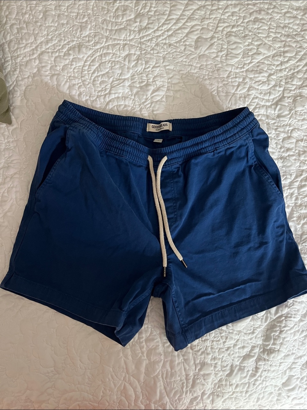 Good threads Cobalt Blue Cotton Drawstring Shorts